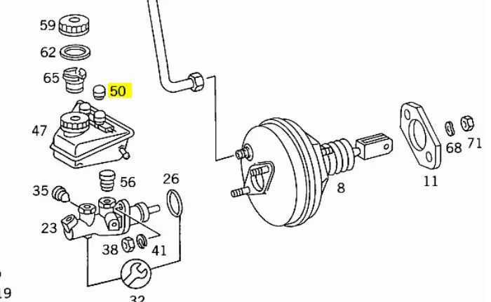 Schutzkappe Bremsflüssigkeitsbehälter für Mercedes Benz » Mercedes  