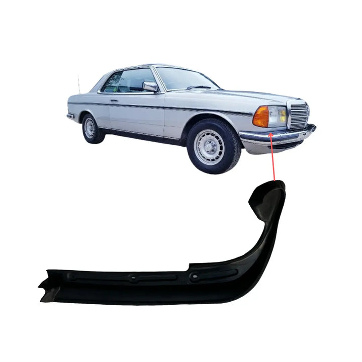 Front Right Corner Bumper Cover – Fits Mercedes W123 / S123 – Black EPDM – A1238852823