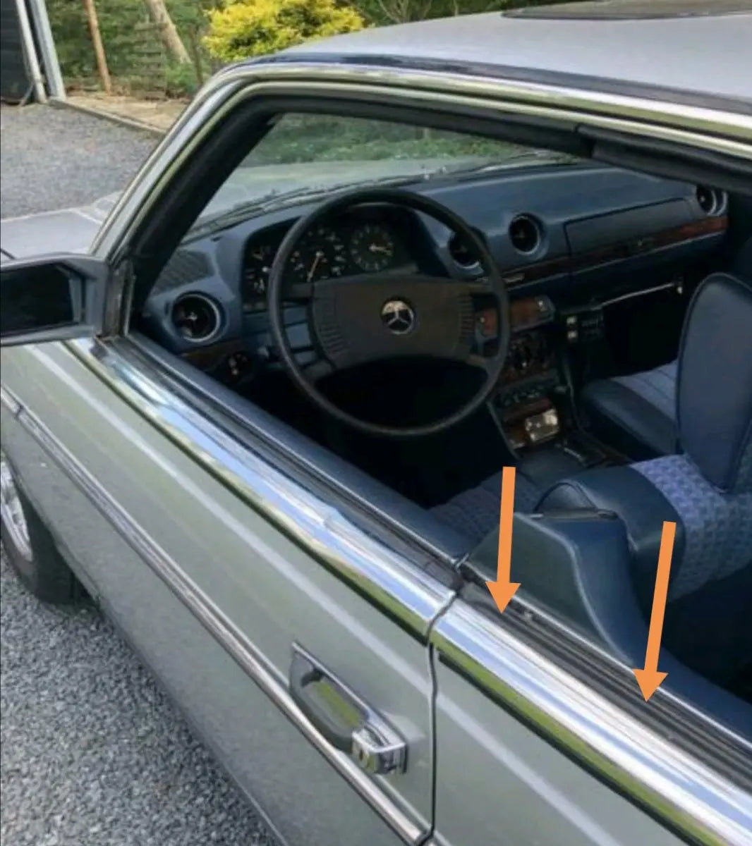 W123 Coupé Abdichtschienen SET Seitenfenster außen NEU » Mercedes  