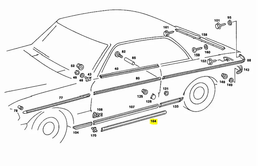 W123 Coupé Schweller Abdeckung Neu » Mercedes Teile online kaufen 
