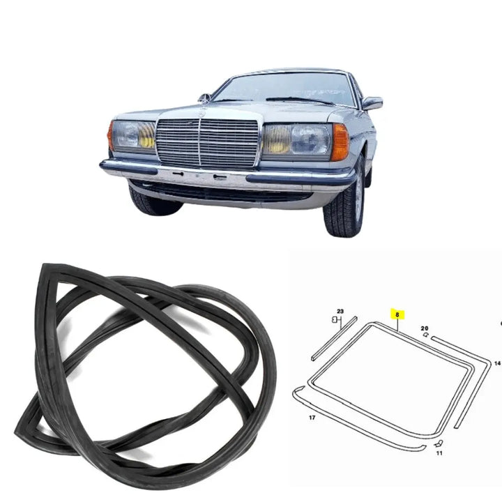 W123 Coupé sealing frame windshield NEW - MBZCLASSICPARTS GmbH