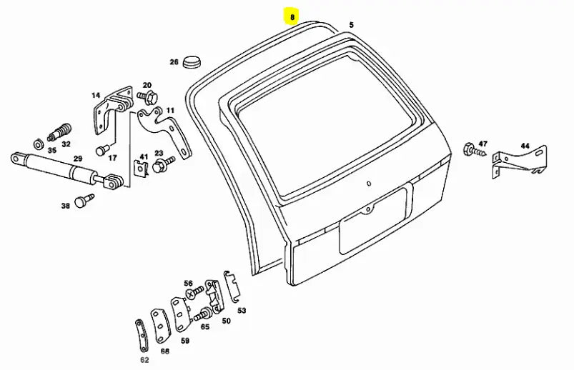W123 Kombi T-Modell Dichtung Heckklappe NEU » Mercedes Teile 