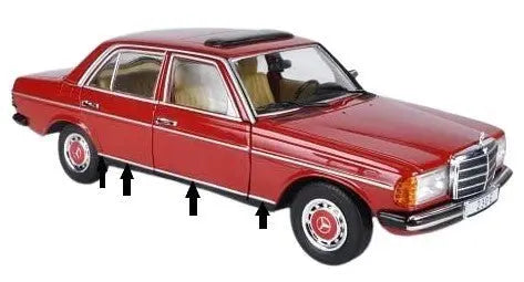 W123 Sedan trim strip set 8 pieces bottom new - MBZCLASSICPARTS GmbH