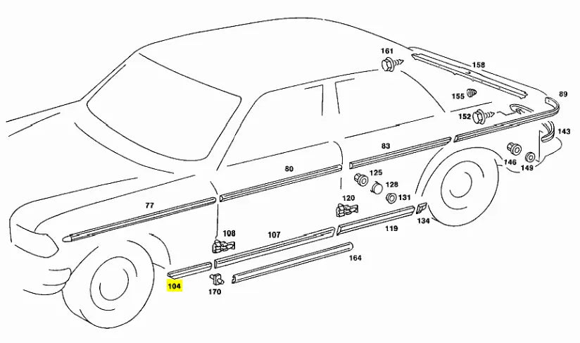 Mercedes w123 body parts discount