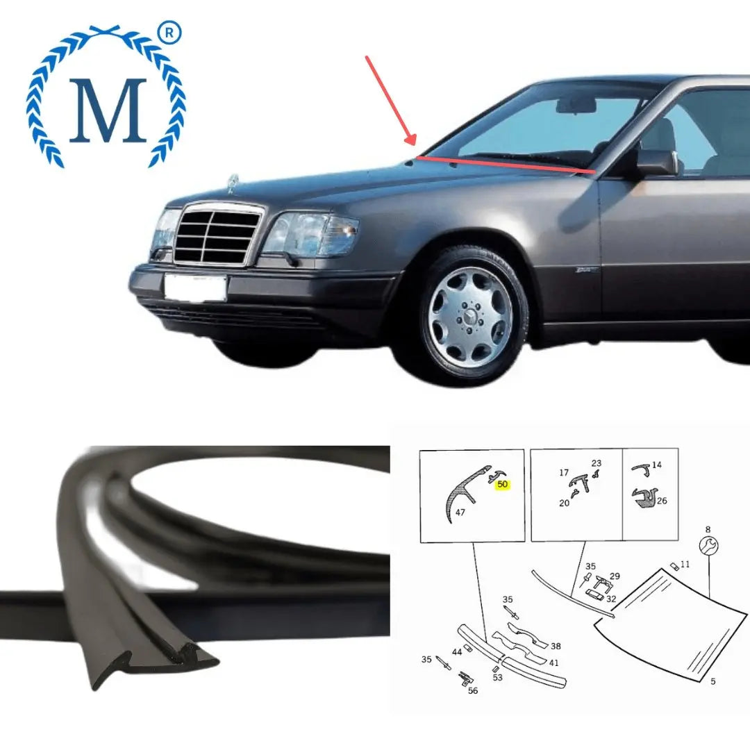 W124 rubber washer windshield bottom new - MBZCLASSICPARTS GmbH
