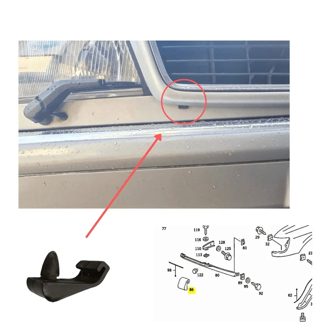 W126 C126 SEC Coupé Kantenschutz unter Leuchteinheit Neu 