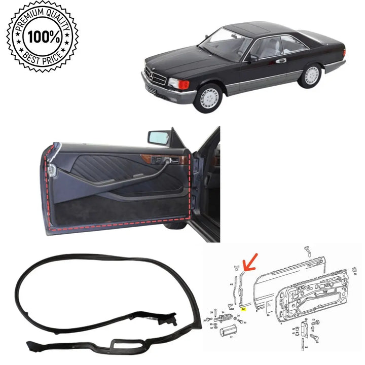 W126 SEC Coupé sealing frame door left new - MBZCLASSICPARTS GmbH W126 SEC Coupé sealing frame door left new - MBZCLASSICPARTS GmbH