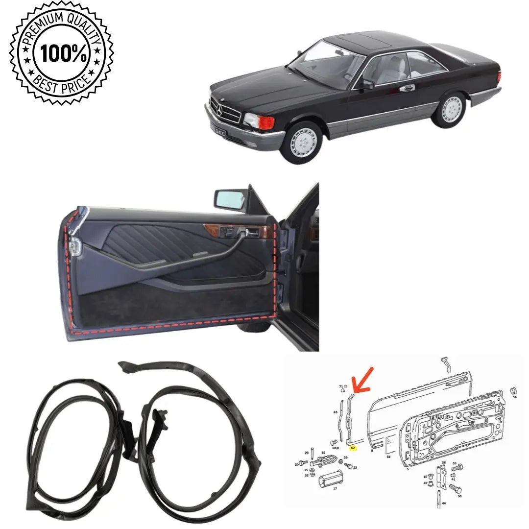 New Trunk Lid Seal/Gasket For Mercedes C126 SEC & W126 Coupe (1267580198)